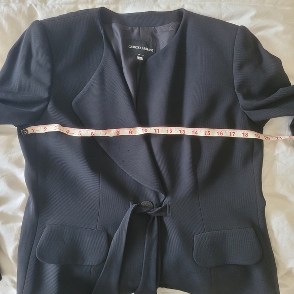 Giorgio Armani black blazer size 48 (14) tie close - Picture 6 of 8